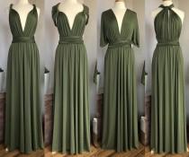 LIGHT OLIVE GREEN Bridesmaid Dress/ Custom Length / Convertible Dress / Infinity Dress/ Multiway Dress/ Multi Wrap Dress / Plus Size / wedding photo - LIGHT OLIVE GREEN Bridesmaid Dress/ Custom Length / Convertible Dress / Infinity Dress/ Multiway Dress/ Multi Wrap Dress / Plus Size /
