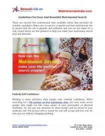 wedding photo -  Guidelines For Easy And Beautiful Matrimonial Search
