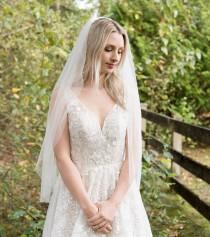 wedding photo - Wedding veil, bridal veil, wedding veil ivory, wedding veil plain, plain bridal veil