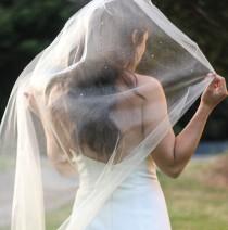 wedding photo - Glittery Single Layer Soft Flowy Wedding Veil