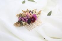 wedding photo - Flower Hair Clip, Floral Hair Comb, Bridesmaid Hair, Bridal Hair, Wedding Hair, Gifts for Her, Dried Flower
