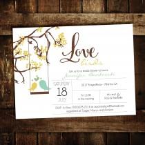 wedding photo - Love Birds Bridal Shower invitation 