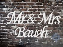 wedding photo - Mr and Mrs Last name Mr and Mrs Table Sing Wedding name table sign, custom  table sign, mr and mrs name sign Wedding wooden letters