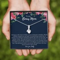 wedding photo - Bonus Mom Necklace, Step Daughter To Stepmom Gift, Personalized Gift For Stepmom, Mother's Day GIft For Step Mother, Stepmom Birthday Gift