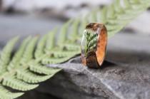 wedding photo - Real Juniper resin ring Birch bark Mens ring Wood resin ring Nature resin ring Boho ring Rustic ring Eco Friendly Green Forest Jewelry