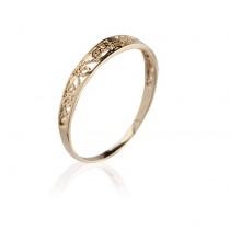 wedding photo - Thin Filigree Ring, 14K Gold Wedding Band, Unique Handmade Lace Filigree Fine Vintage Style Ring