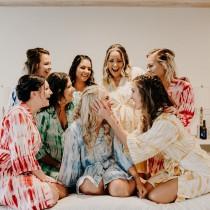 wedding photo - Tie Dye Robe,  Bridesmaids gift, getting ready robes, Bridal shower favors, baby shower favor, Tie and Dye Robe, Robes, Kimono, Tye and Dye