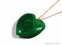 wedding photo - Heart Pendants real malachite - Gift for women - Christmas gifts - ornaments