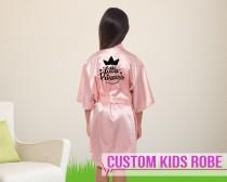 wedding photo - Birthday Robes for Kids Bridesmaid Robes Your Name Robes Flower Girl Robes Custom Robes for Girls Robes Bridal Robes Custom Bridesmaid Robes