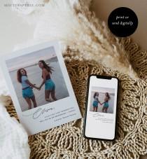 Minimalist Photo Bridesmaid Proposal Card, Printable Will You Be My Bridesmaid, Maid of Honor, 100% Editable, Instant Download #108BMB wedding photo - Minimalist Photo Bridesmaid Proposal Card, Printable Will You Be My Bridesmaid, Maid of Honor, 100% Editable, Instant Download #108BMB