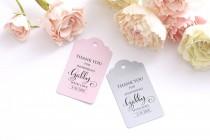 wedding photo - Bridal Shower Favor Tags Personalized Favor Tags Bridal Shower Tags Thank You For Showering Bridal Custom Bachelorette favors