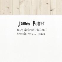 wedding photo - Wizard Address Stamp, Self Ink Address Stamp, Return Address Stamp, Personalized Stamp, Custom Stamp, Magic Stamp, Gift for Geeks 