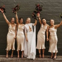 wedding photo - Satin bridesmaid dress, wedding dress, bridesmaid dresses, custom dress, long dress