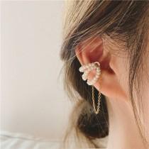 wedding photo - Pearl Ear Cuff No Piercing Delicate Fresh Pearl Magnetic - 18KGold Fake Piercing Hot Trend