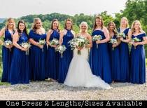 wedding photo - Royal Blue Bridesmaids Dress  long infinity dress short convertible bridesmaid dress infinity dress long maxi dress wedding dress