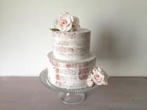 wedding photo - Ready to ship. Naked Fake Cake. Fake cake prop.  Perfect for weddings Naked cake. This is a 6" and 8" tiers