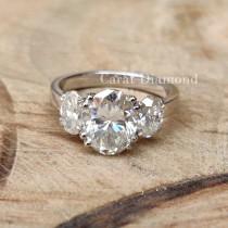 wedding photo - Classic Three Stone Engagement Ring 