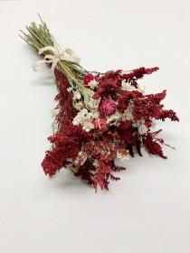 wedding photo - Valentine Bouquet, Christmas Dried Bouquet, Natural Flowers, Present, Gift, Cute, White, Red, Burgundy, Gentle, Decoration, House Decor