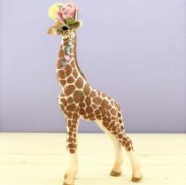 wedding photo - Giraffe Calf Cake Topper/Safari Party Cake/Safari Animal Cake Toppers/Party Animals/Baby Giraffe
