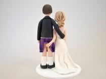 wedding photo - Personalized Scottish Wedding Cake Topper by MUDCARDS