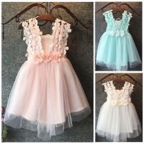 wedding photo - Cute girls summer dress- tulle flower girl dress- Tulle toddler dress