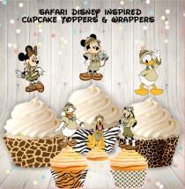 wedding photo - Safari Disney Cupcake Toppers & Wrappers (Set of 12)