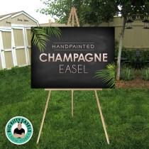 wedding photo - Champagne Easel . Large Wedding Sign Stand . Display lightweight Foam Board, Canvas, Wood, Acrylic signs up to 24" x 36" and 8lbs