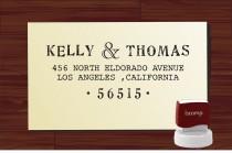 wedding photo - Custom  Return Address Stamp  - SELF INKING  - style 1125-  personalized wedding or christmas gift