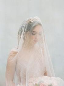 wedding photo - Silk Organza Bridal Veil, GENEVIEVE Drop Veil, Wedding Veil Long Veil Cathedral Veil, Tulle Veil, Silk Tulle Veil, English Net Veil