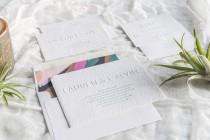 wedding photo - oblation all-cut handmade paper blind embossed letterpress wedding invitation 