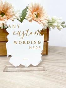 wedding photo - Custom wording sign - Perspex and paint stroke - Wedding Sign - Laser Cut Wedding Sign