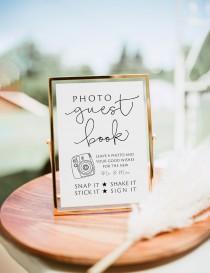 wedding photo - Photo Guestbook Sign,  Photo Guestbook Sign Printable, Photo GuestBook Sign Template, Polaroid Wedding Sign, Leave A Photo, Snap It Shake IT
