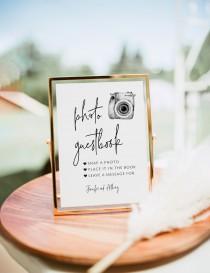 wedding photo - Photo Guest Book Sign, Wedding Photo Guestbook Sign, Photo Guestbook Printable, Photo GuestBook Sign Template,Polaroid Wedding Sign,Templett