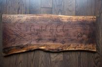 wedding photo - Engraved Live Edge Wedding Signing Boards, Alternative wedding guest book, wood guest book