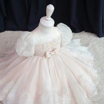 wedding photo - New Flower Girl Dress For Wedding Beading Appliques Lace Ball Gown Infant Princess Baby Girls Baptism Christening Birthday Gown