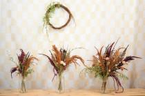 wedding photo - Dried Flower Wedding Bouquet and Sets! , 3 Bouquet Sizes, Avaliable Matching Boutonniere and Corsage, Wildflower Bouquet, Boho Mixed Bouquet
