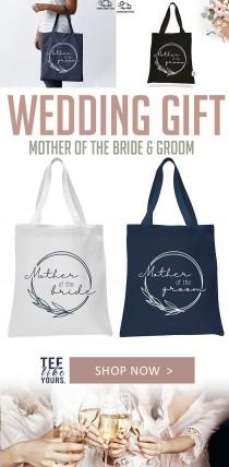 wedding photo - Parents Wedding Gift Tote Bags, Mother of the Bride Gift, Mother of the Groom tote bag, Parents Wedding Day, To my Parents on my wedding day