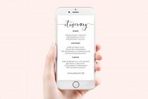wedding photo - Itinerary, Bachelorette, Wedding, Family Reunion, Electronic Schedule, Email Itinerary, Editable Text, 100% Editable, Corjl PPW0550 Grace
