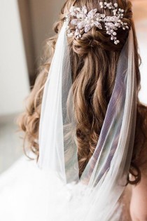 wedding photo - Wedding Hair Accessory, Boho bridal pearl crystal  Hair Vine Comb Bridal Hair Accessory, "Emmaline"