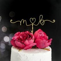 wedding photo - Minimalist Initials Wedding Cake Topper - Custom Wedding Cake Topper - Wedding Decor - Personalised Cake Topper - Personal Wedding Decor