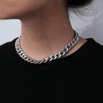 wedding photo - Stainless Steel Punk Style Chunky Chain Choker Necklace