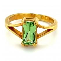 wedding photo - Tsavorite Garnet 2.42ct Solid 22K Yellow Gold Solitaire Ring, Tsavorite is Natural and Untreated, Sourced Kenya, Ring Size 5.75, Octagonal,