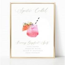 wedding photo - Watercolor Signature Cocktail Sign