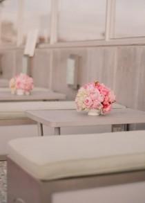 wedding photo -  Pink Wedding Centerpieces