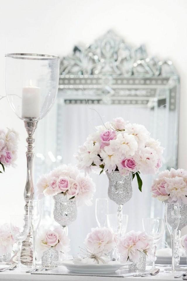 Centerpieces - Blush & Silver Centerpieces #2061793 - Weddbook