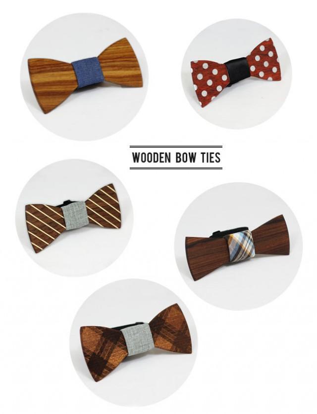 Fun Wooden Bow Ties From Two Guys Bow Tie - Weddbook