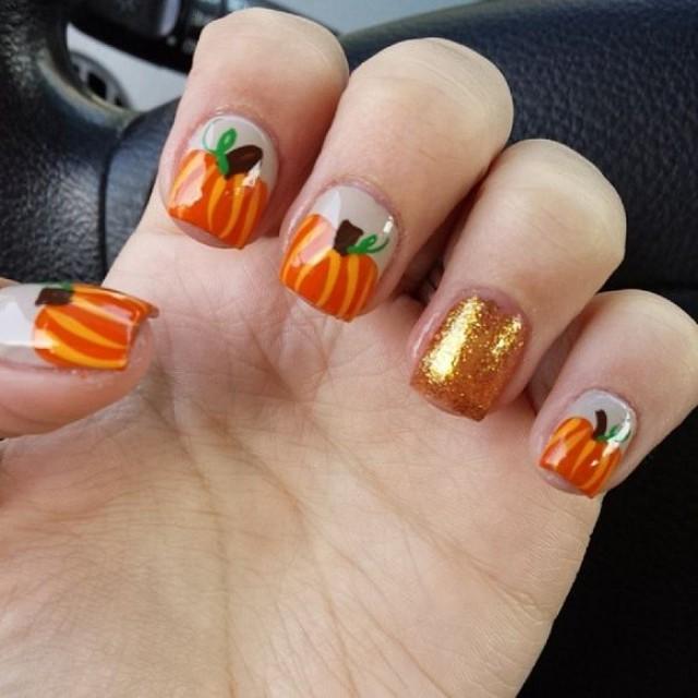60 Fall Inspired Nail Designs: Leaves, Owls, Pumpkins More! #2169935 ...