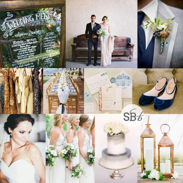 Navy, Copper & Grey Wedding Inspiration | SouthBound Bride - Weddbook