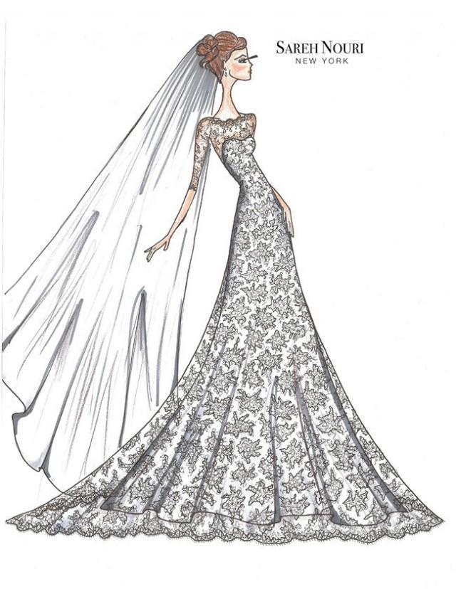 From Sketch To Gown: Wedding Dress Designer Sketches | Wedding Blog ...