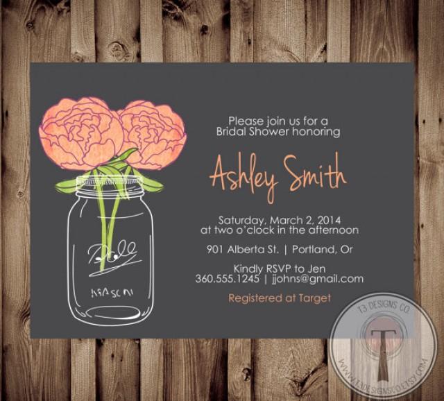 Chalkboard Mason Jar Bridal Shower Invitations 6
